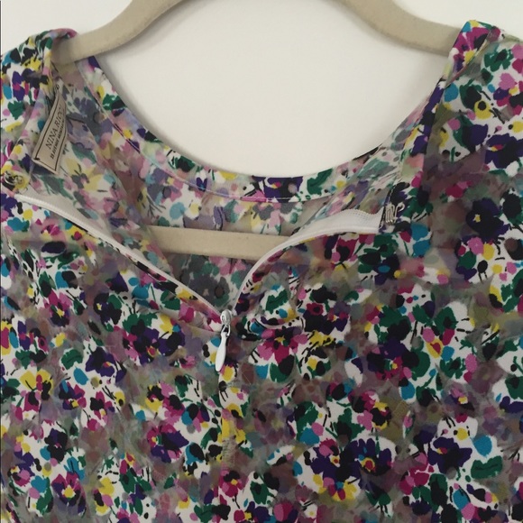 Nina Ricci Sheer Floral Print Top 42 / US6-8 - Picture 6 of 8